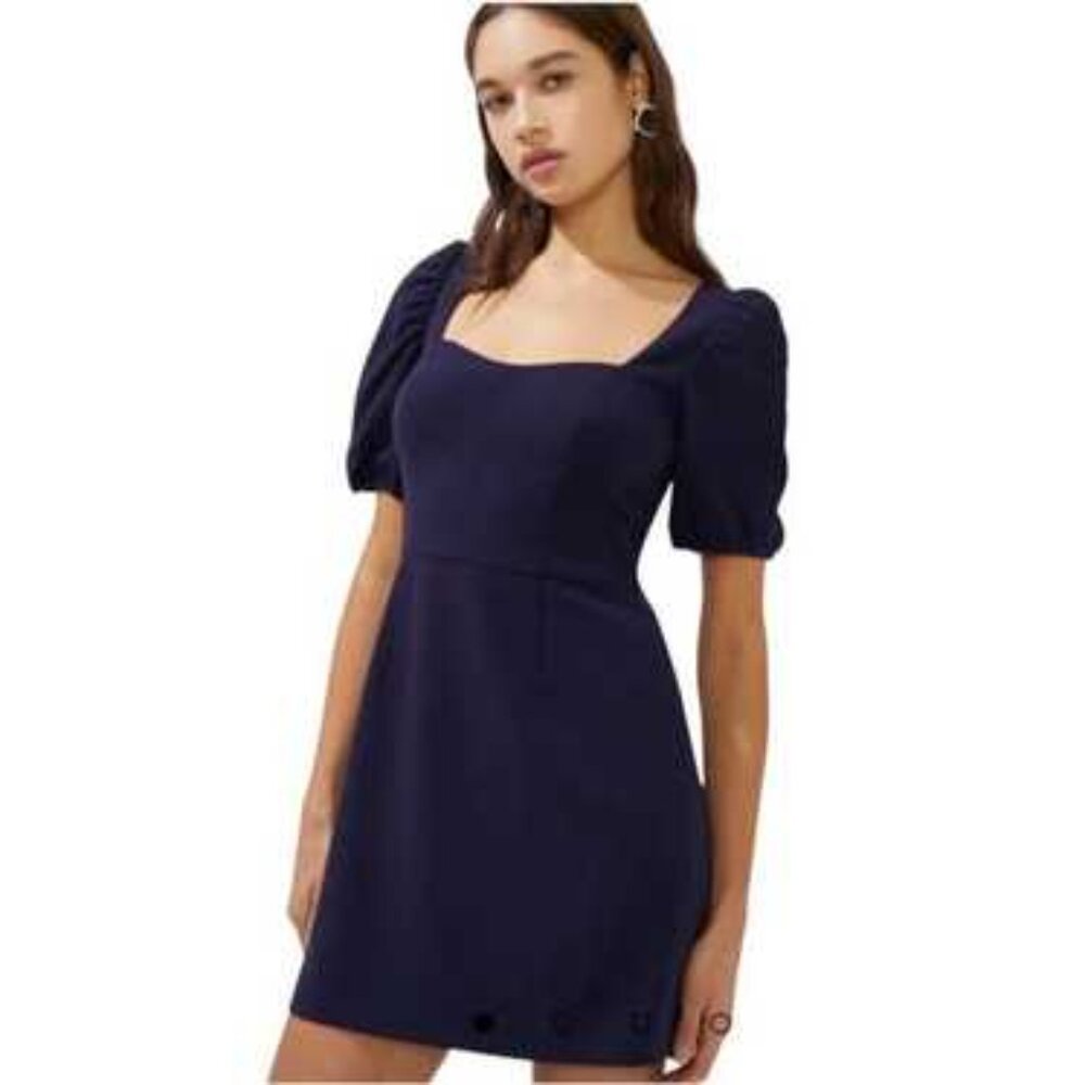 NWOT French Connection Berina Whisper Puff Sleeve Dress Size 6